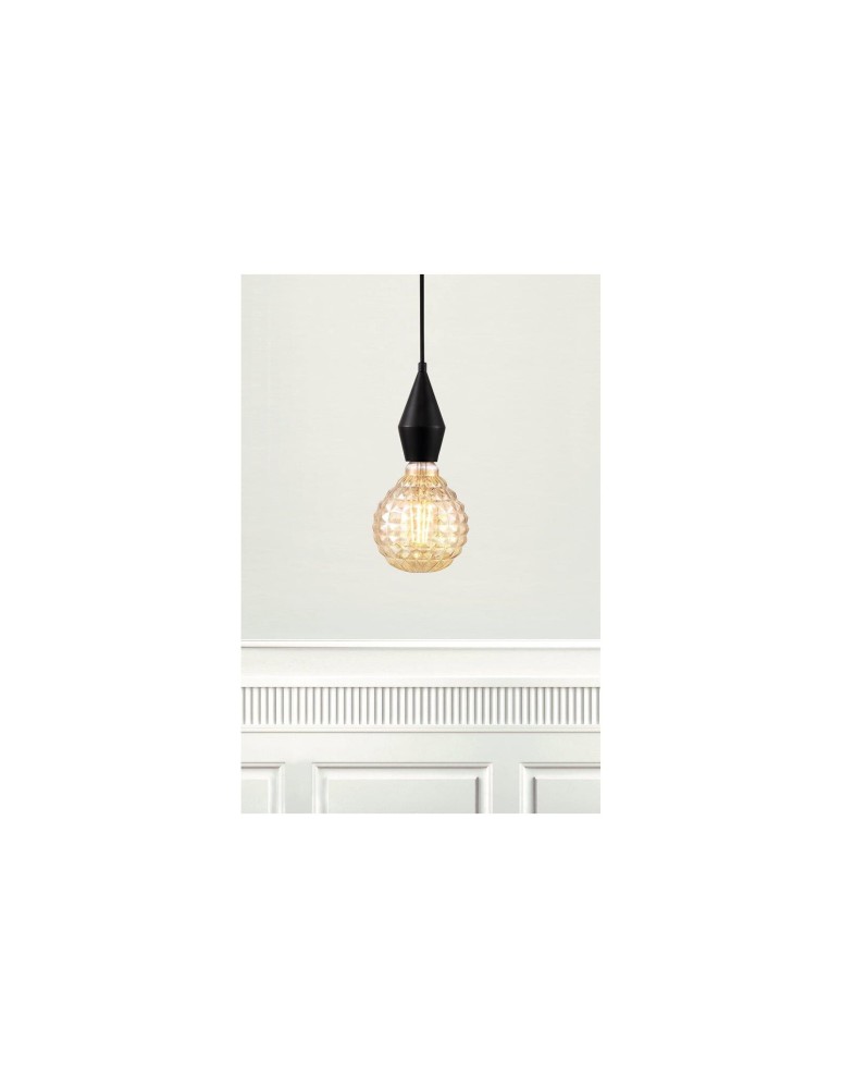 Pendant lamps bulbs - NORDLUX AUD Pendant Lamp E27 60W Metal Black 45643003 - product kolory-swiatla.pl 4