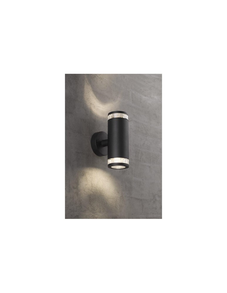 Outdoor wall lamps - NORDLUX BIRK GU10 2X28W Aluminum Wall Lamp Black 45501003 - product kolory-swiatla.pl 2