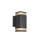 Outdoor wall lamps - NORDLUX ELM GU10 2X20W Aluminum Wall Lamp Black 45331003 - product 1