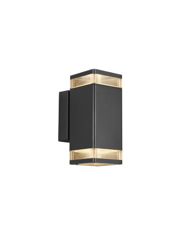 NORDLUX ELM GU10 2X20W Aluminum Wall Lamp Black 45331003