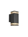 NORDLUX ELM GU10 2X20W Aluminum Wall Lamp Black 45331003