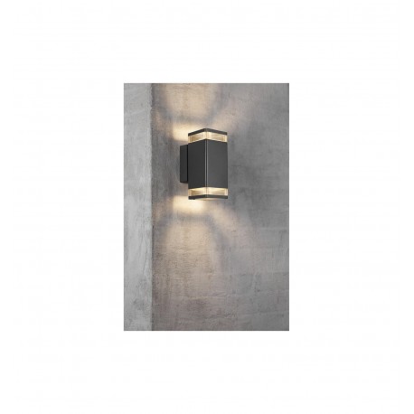 NORDLUX ELM Lampa Ścienna GU10 2X20W Aluminium Czarny 45331003