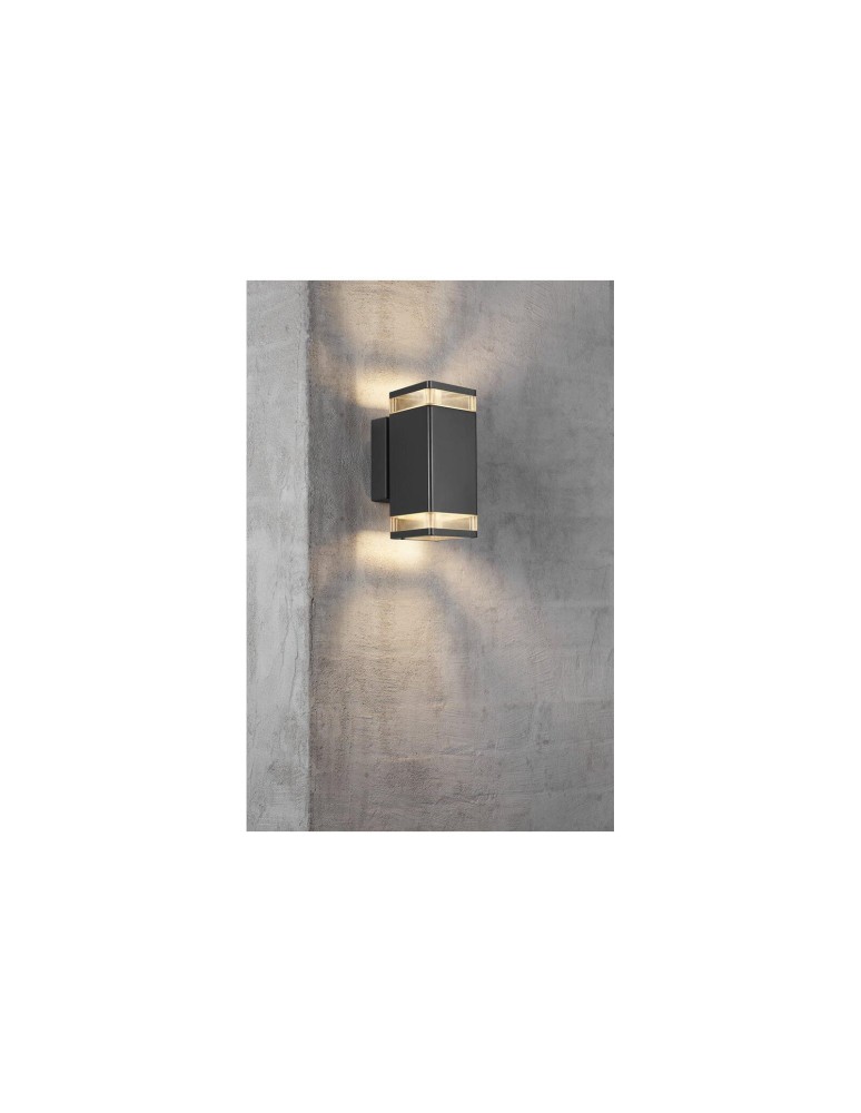 Outdoor wall lamps - NORDLUX ELM GU10 2X20W Aluminum Wall Lamp Black 45331003 - product kolory-swiatla.pl 3