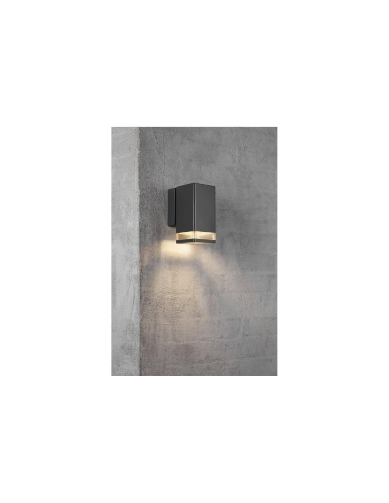 Outdoor wall lamps - NORDLUX ELM Wall Lamp GU10 20W Aluminum Black 45321003 - product kolory-swiatla.pl 2