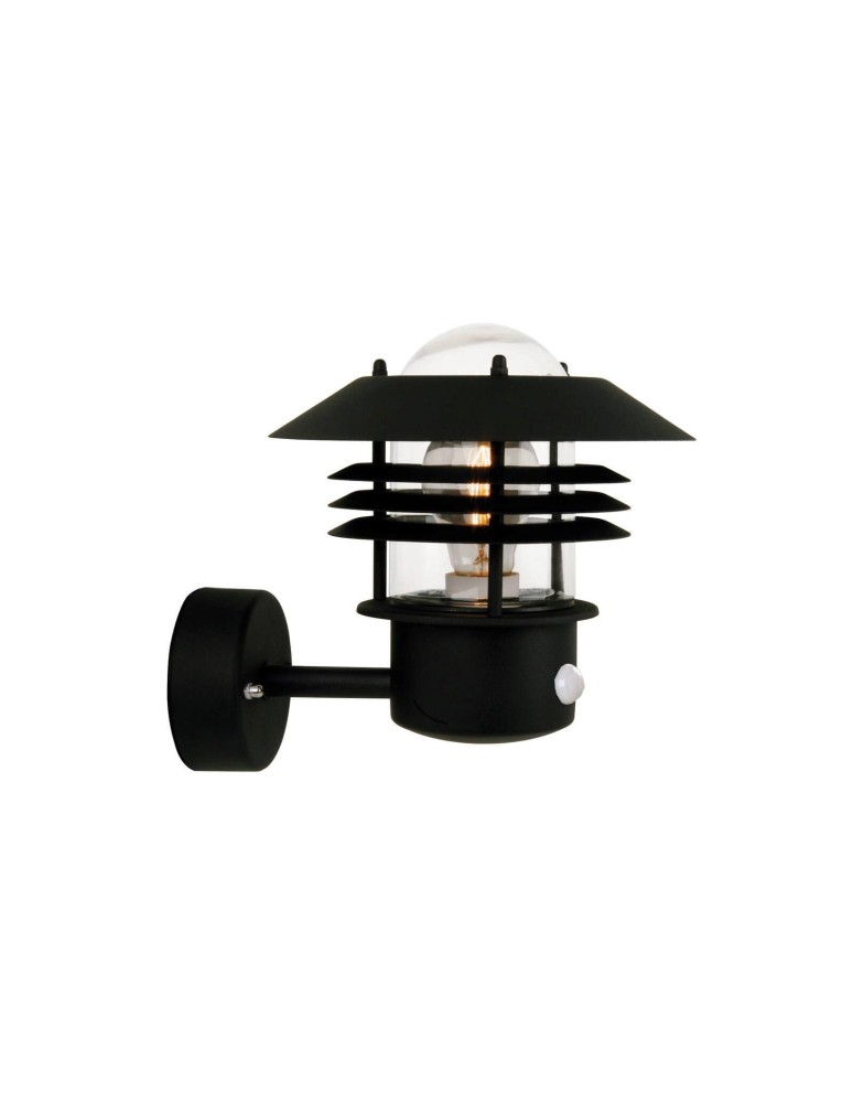 Outdoor lights with motion sensor - NORDLUX VEJE Wall Lamp E27 60W Black 25101003 - product kolory-swiatla.pl 1