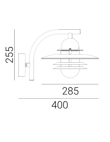 Norlys Oslo Kinkiet 1xE27 IP65 Czarny 240B - produkt 2