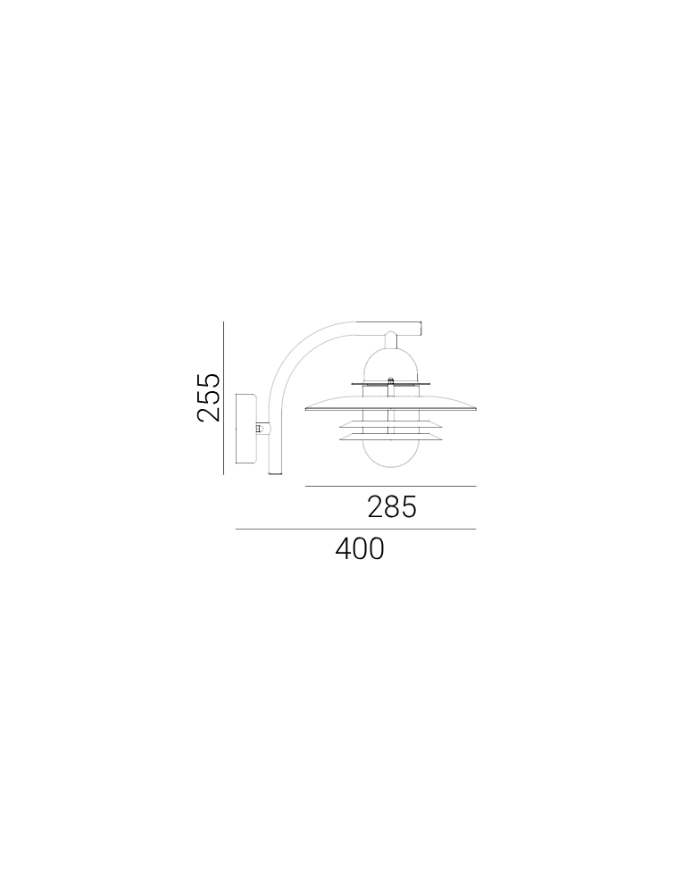 Outdoor wall lamps - Norlys Oslo Wall lamp 1xE27 IP65 Black 240B - product kolory-swiatla.pl 2