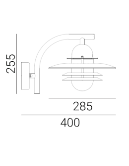 Norlys Oslo Wall lamp 1xE27 IP65 Black 240B - product 2