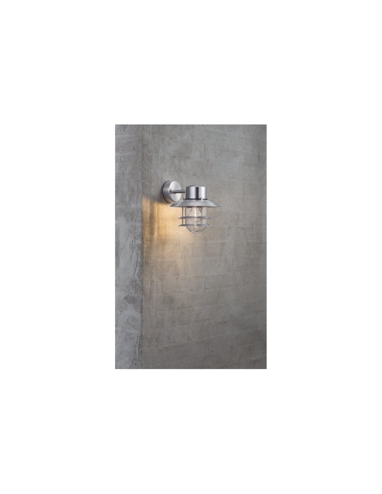 Outdoor wall lamps - NORDLUX BLOK Wall Lamp E27 60W Silver 25051031 - product kolory-swiatla.pl 2