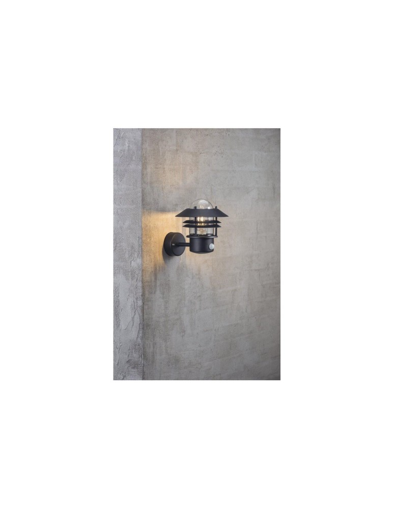 Outdoor lights with motion sensor - NORDLUX BLOK Wall Lamp E27 60W Black 25031003 - product kolory-swiatla.pl 2