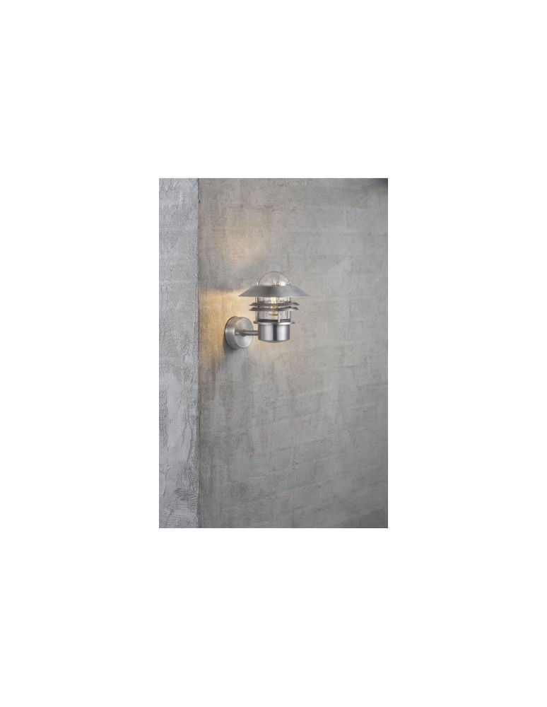 Outdoor wall lamps - NORDLUX BLOK Wall Lamp E27 60W Silver 25011031 - product kolory-swiatla.pl 3