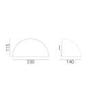 Outdoor wall lamps - Norlys Paris LED wall lamp 5.2W 430lm 3000K IP65 Black 1495B - product 2