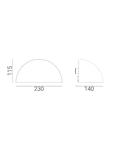 Norlys Paris Kinkiet LED 5,2W 430lm 3000K IP65 Czarny 1495B - produkt 2