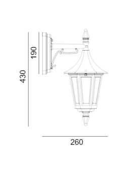 Norlys Rimini Kinkiet 1xE27 IP54 Czarny 2591B - produkt 2