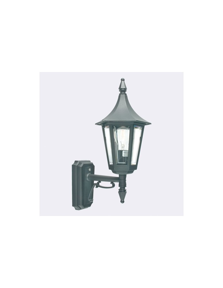 Outdoor wall lamps - Norlys Rimini Wall lamp 1xE27 IP54 Black 259B - product kolory-swiatla.pl 1
