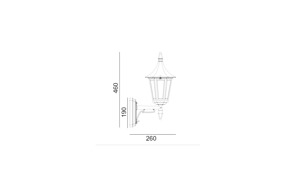 Norlys Rimini Kinkiet 1xE27 IP54 Czarny 259B