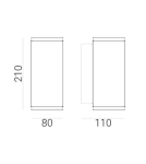 Outdoor wall lamps - Norlys Sandvik Wall lamp 2xGU10 IP65 Graphite 1730GR - product 2