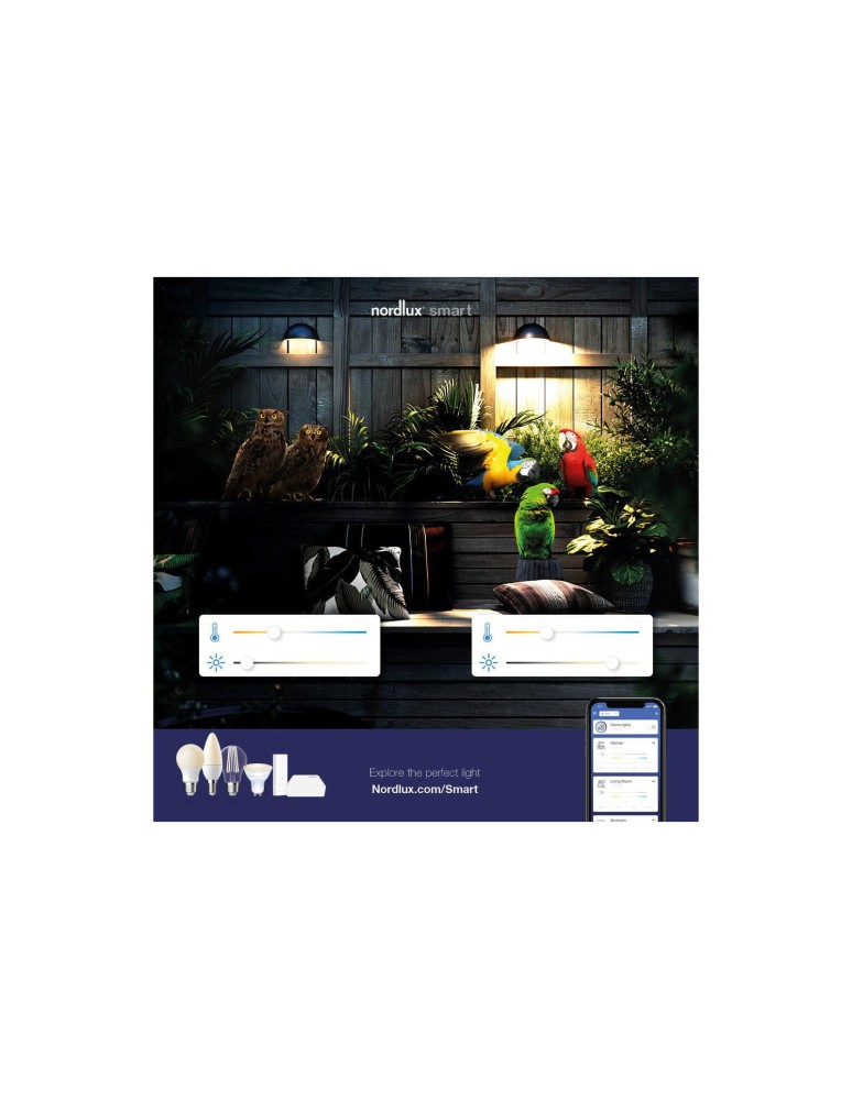 Outdoor wall lamps - NORDLUX SMARTLIGHT LED Wall Lamp Aluminum Gray 2019001010 - product kolory-swiatla.pl 6