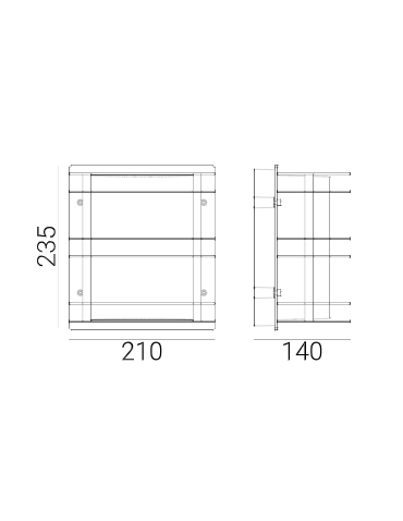 Norlys Stockholm Kinkiet 1xE27 IP54 Czarny 226B - produkt 2