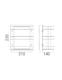 Norlys Stockholm LED wall lamp 8W 332lm 3000K IP54 Black 1600B - product 2