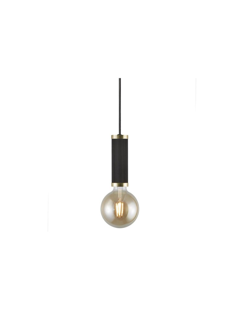 Pendant lamps bulbs - NORDLUX GALLOWAY Pendant Lamp E27 40W Metal Black/Brass 2011053003 - product kolory-swiatla.pl 1