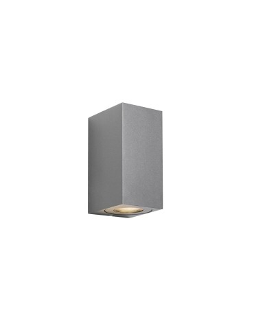 NORDLUX CANTO GU10 2X28W Aluminum Grey Wall Lamp 49731010