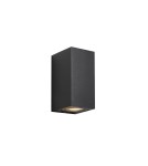 Outdoor wall lamps - NORDLUX CANTO GU10 2X28W Aluminum Wall Lamp Black 49731003 - product 1