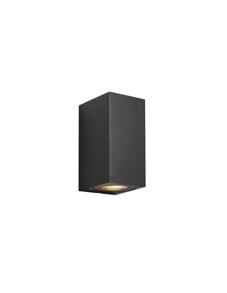 Outdoor wall lamps - NORDLUX CANTO GU10 2X28W Aluminum Wall Lamp Black 49731003 - product kolory-swiatla.pl 1