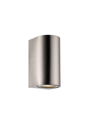 NORDLUX CANTO GU10 2X28W Stainless Steel Wall Lamp 49721034