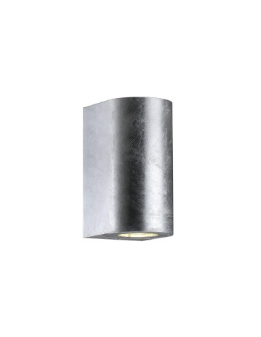 NORDLUX CANTO GU10 2X28W Metal Silver Wall Lamp 49721031