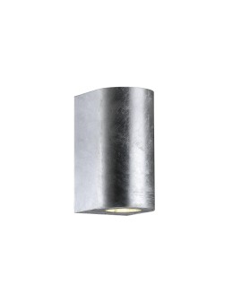 NORDLUX CANTO GU10 2X28W Metal Silver Wall Lamp 49721031