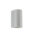 Outdoor wall lamps - NORDLUX CANTO GU10 2X28W Aluminum Grey Wall Lamp 49721010 - product 1