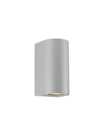 NORDLUX CANTO GU10 2X28W Aluminum Grey Wall Lamp 49721010