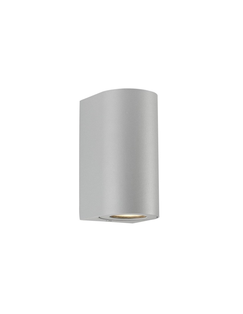 Outdoor wall lamps - NORDLUX CANTO GU10 2X28W Aluminum Grey Wall Lamp 49721010 - product kolory-swiatla.pl 1