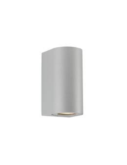 NORDLUX CANTO GU10 2X28W Aluminum Grey Wall Lamp 49721010
