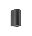 Outdoor wall lamps - NORDLUX CANTO GU10 2X28W Aluminum Wall Lamp Black 49721003 - product 1