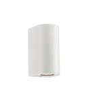 Outdoor wall lamps - NORDLUX CANTO GU10 2X28W Aluminum White Wall Lamp 49721001 - product 1