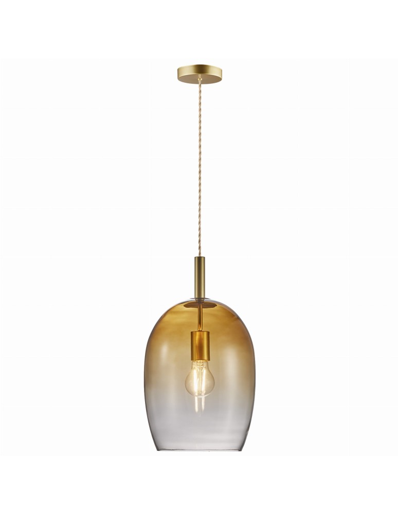 Scandinavian style pendant lamps - NORDLUX UMA 40W E27 Gold Glass/Metal Pendant Lamp 2112723027 - product kolory-swiatla.pl 1