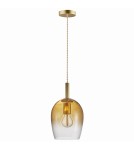 Scandinavian style pendant lamps - NORDLUX UMA 40W E27 Gold Glass/Metal Pendant Lamp 2112703027 - product 1