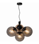 Pendant lamps spheres - NORDLUX Pendant Lamp IVONA 28W E27 Black Glass/Metal 2112153003 - product 1