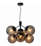 Pendant lamps spheres - NORDLUX Pendant Lamp IVONA 28W E27 Black Glass/Metal 2112163003 - product 1