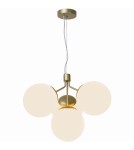 Pendant lamps spheres - NORDLUX Pendant Lamp IVONA 28W E27 Gold Glass/Metal 2112153035 - product 1