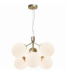 Pendant lamps spheres - NORDLUX Pendant Lamp IVONA 28W E27 Gold Glass/Metal 2112163035 - product 1