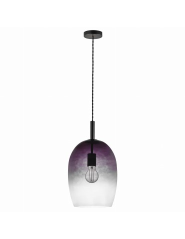 NORDLUX UMA 40W E27 Grey Glass/Metal Pendant Lamp 2112723047