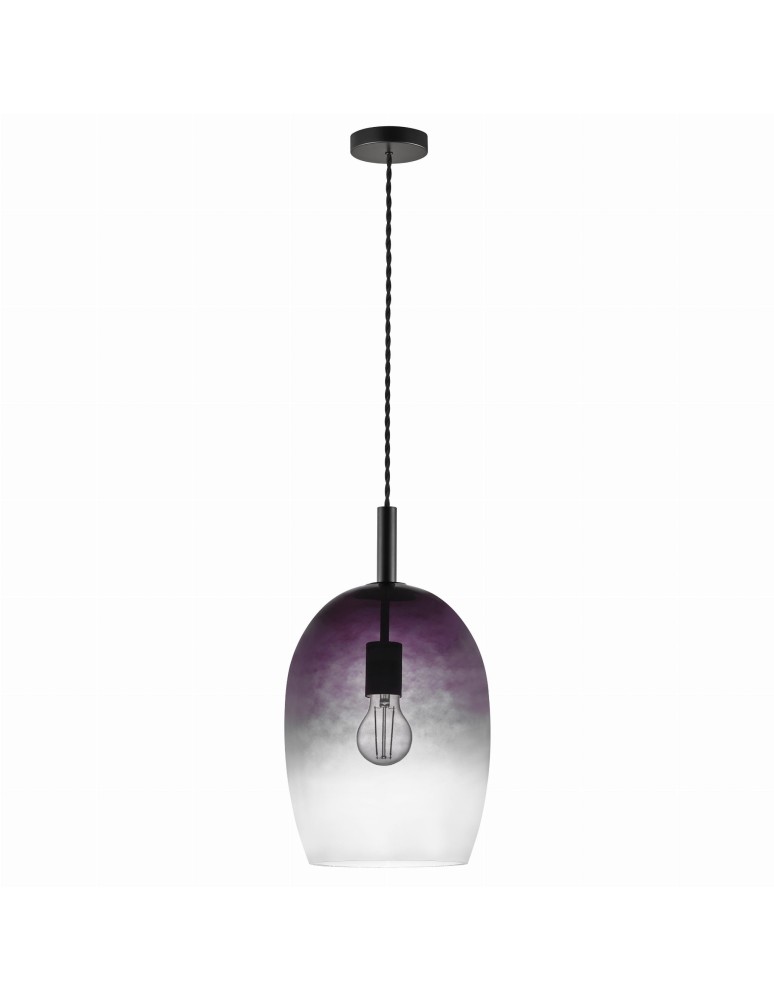 Scandinavian style pendant lamps - NORDLUX UMA 40W E27 Grey Glass/Metal Pendant Lamp 2112723047 - product kolory-swiatla.pl 1