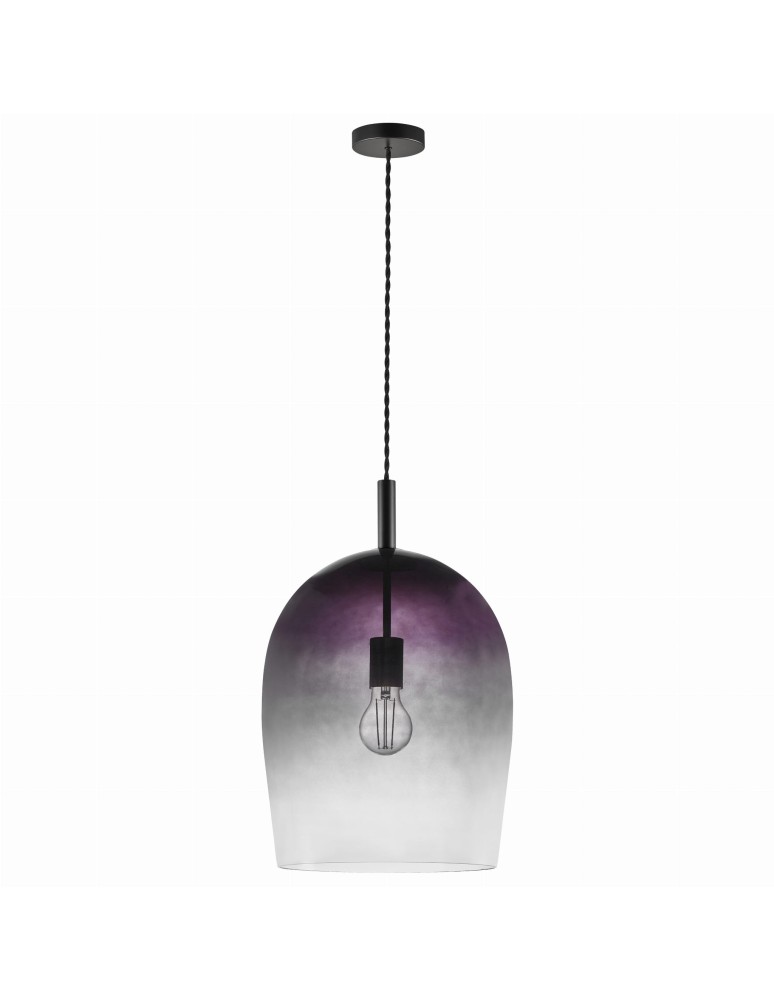 Scandinavian style pendant lamps - NORDLUX UMA 40W E27 Grey Glass/Metal Pendant Lamp 2112733047 - product kolory-swiatla.pl 1