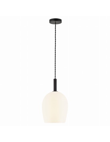NORDLUX UMA 40W E27 White Glass/Metal Pendant Lamp 2112703001