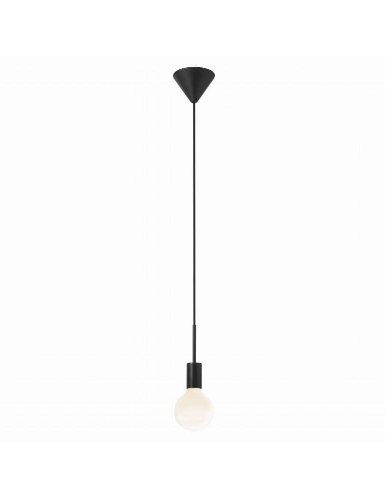 Pendant lamps bulbs - NORDLUX PACO 40W E27 Black Metal Pendant Lamp 2112053003 - product kolory-swiatla.pl 1
