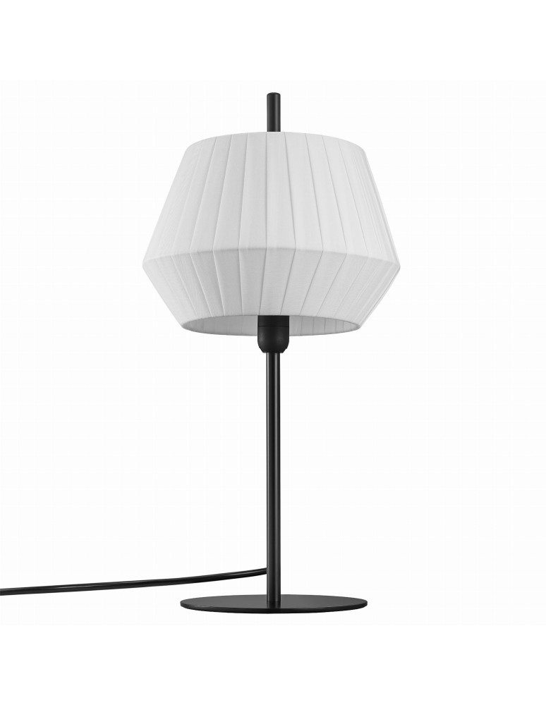 Scandinavian style table lamps - NORDLUX DICTE 40W E14 White Fabric/Metal Table Lamp 2112405001 - product kolory-swiatla.pl 1