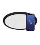 SMART interior lamps - NORDLUX OjaSmart ceiling lamp 1xLED Plastic Black 2015036103 - product 1